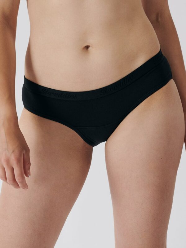 Shreddies Underwear Womens Bikini Brief Black Front View